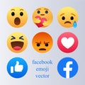 facebook emoji vector illustrator eps